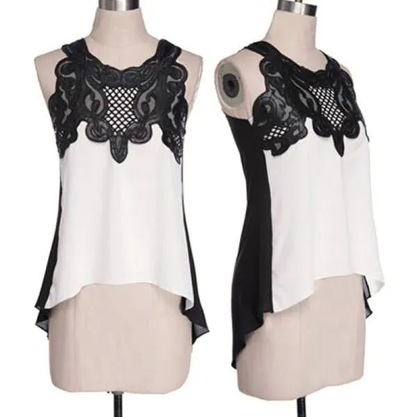 Women's Blouse Casual Sleeveless Chiffon Blouse Shirt Top women Shirts