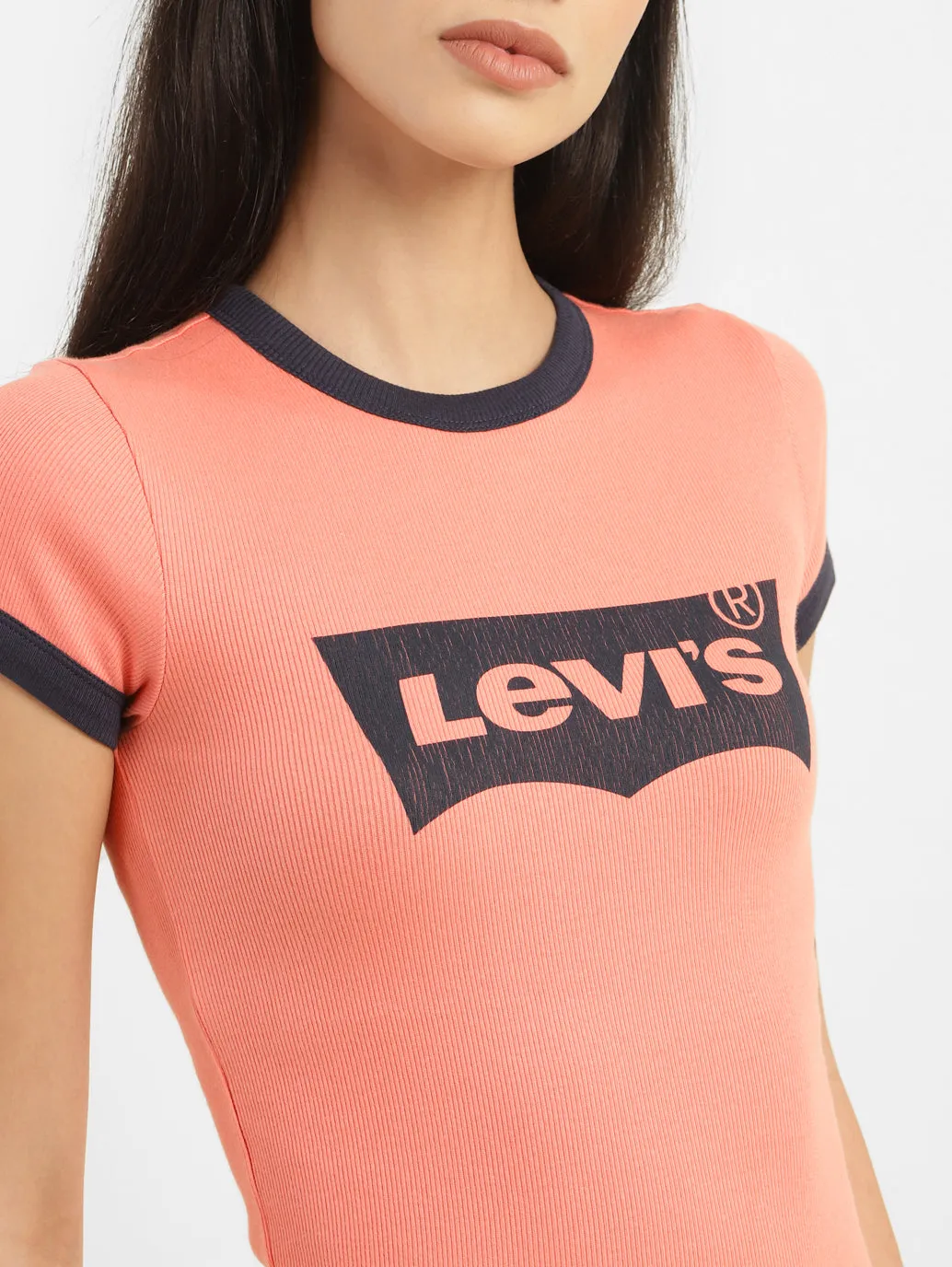 Women's Brand Logo Slim Fit T-shirt