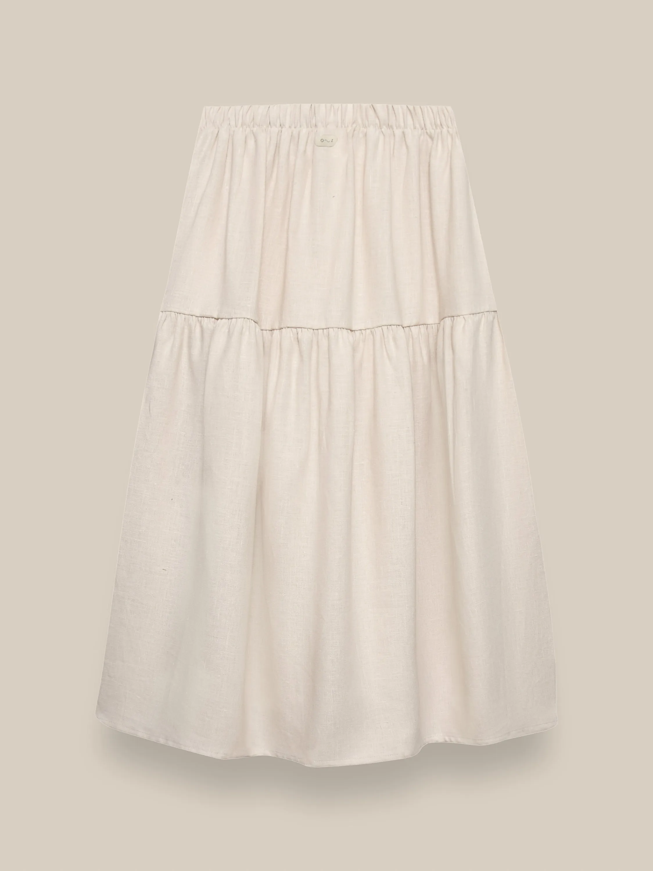 Women's Ceramic White Linen Skirt