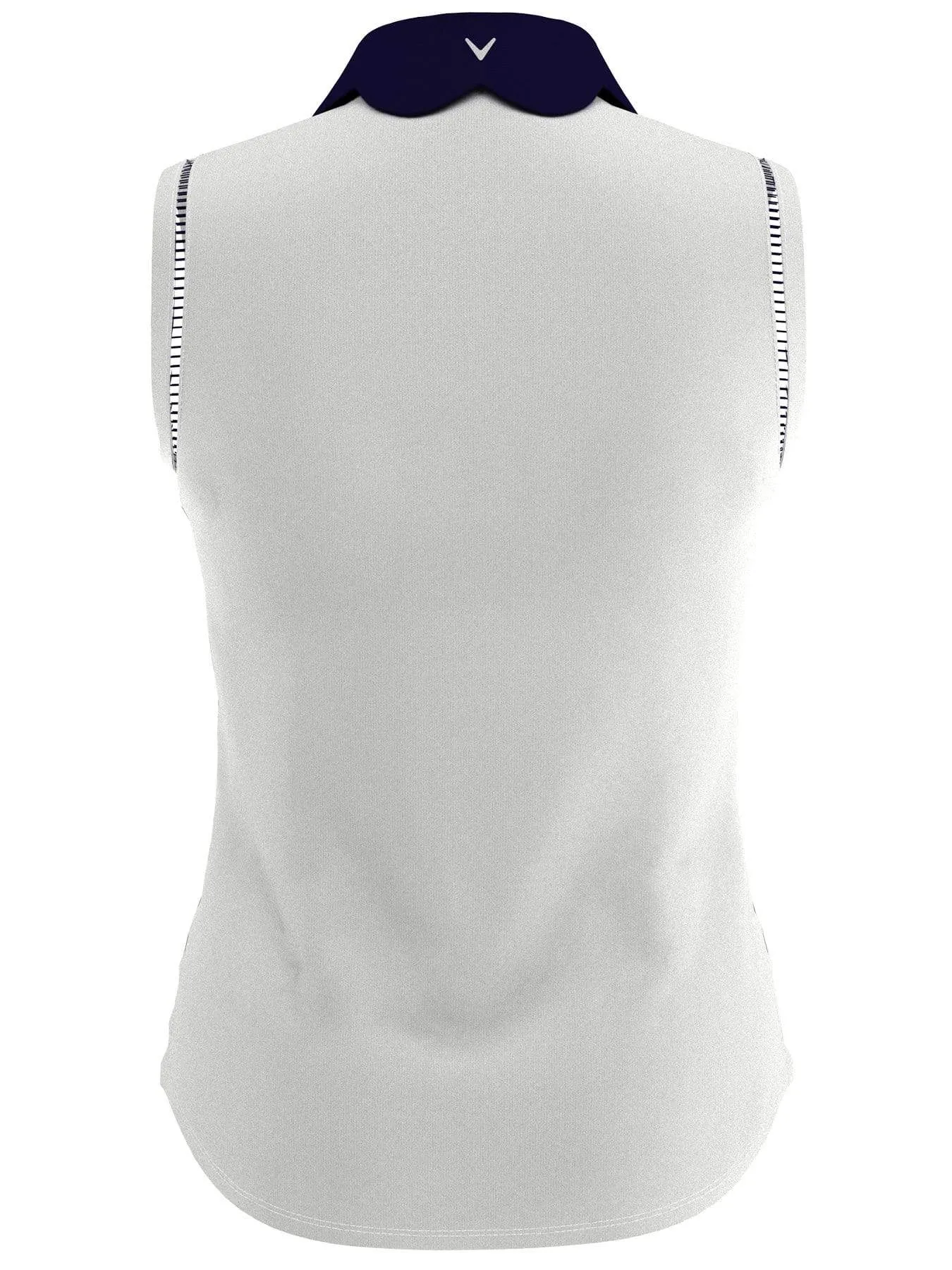 Womens Contrast Scallop Collar Polo