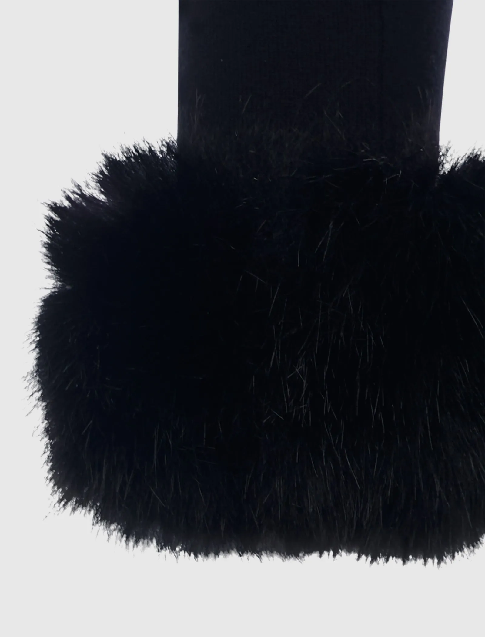 WOMEN'S FAUX FUR OFF-SHOULDER TOP