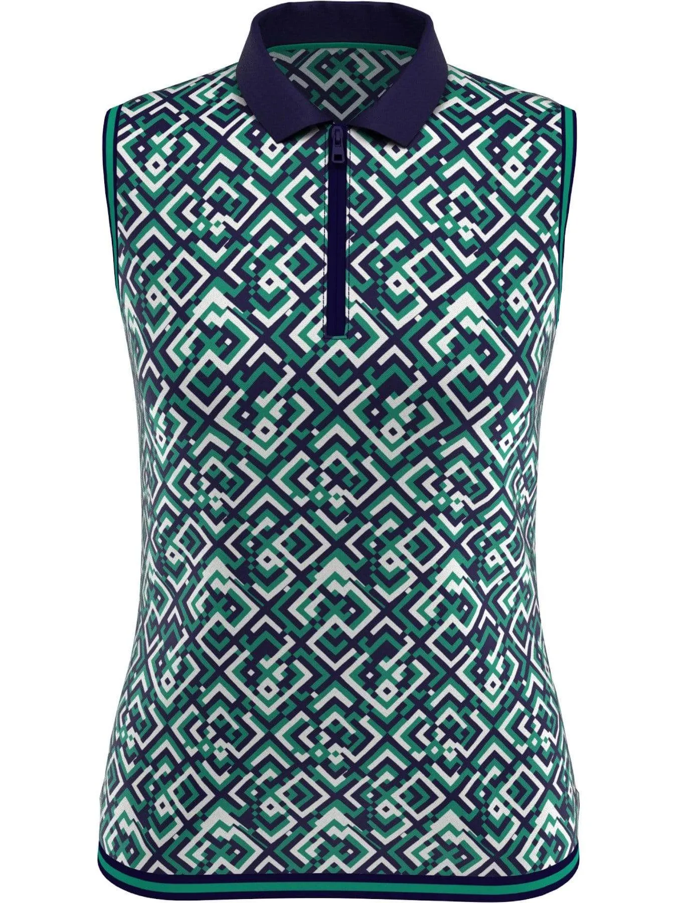 Womens Geo Print Polo