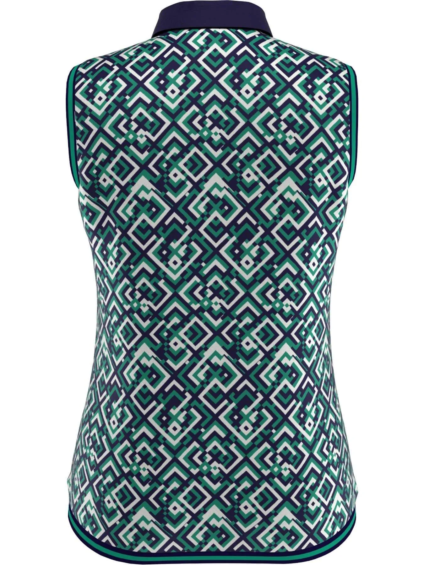 Womens Geo Print Polo