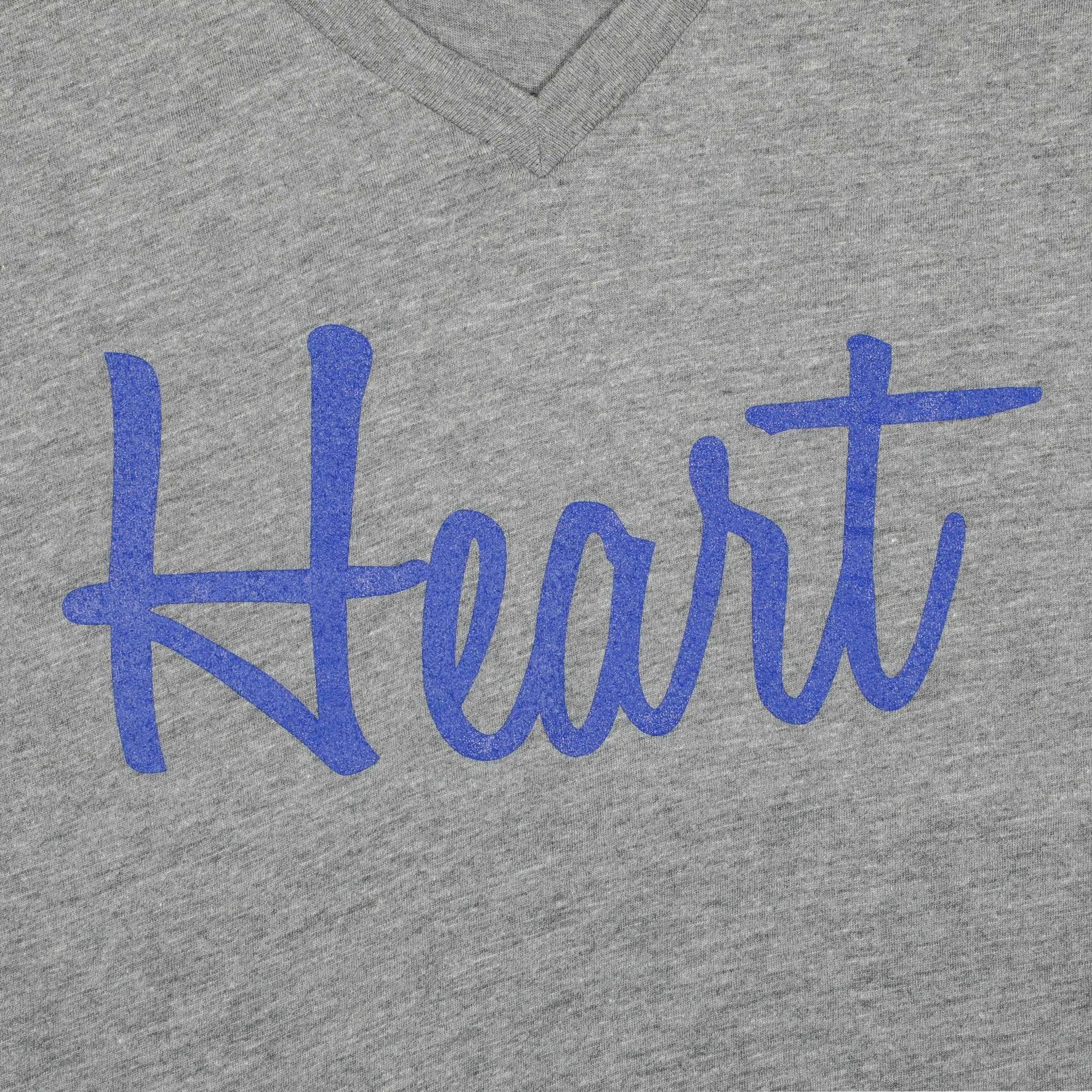 Women's - Heart Heather Grey V-Neck T-Shirt