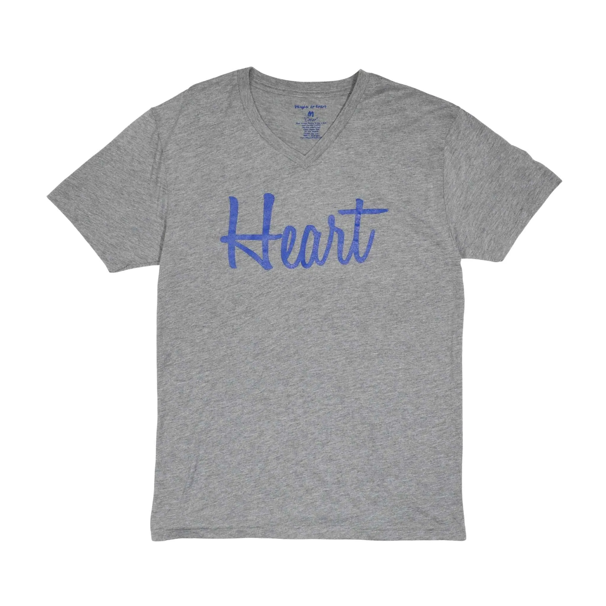 Women's - Heart Heather Grey V-Neck T-Shirt