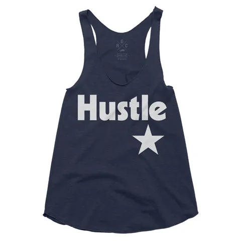 WOMEN'S - Hustle Star | Navy Tank Top