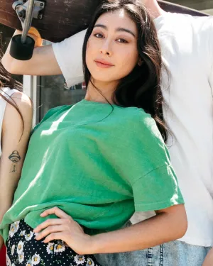 Women's Linen Crop Tee