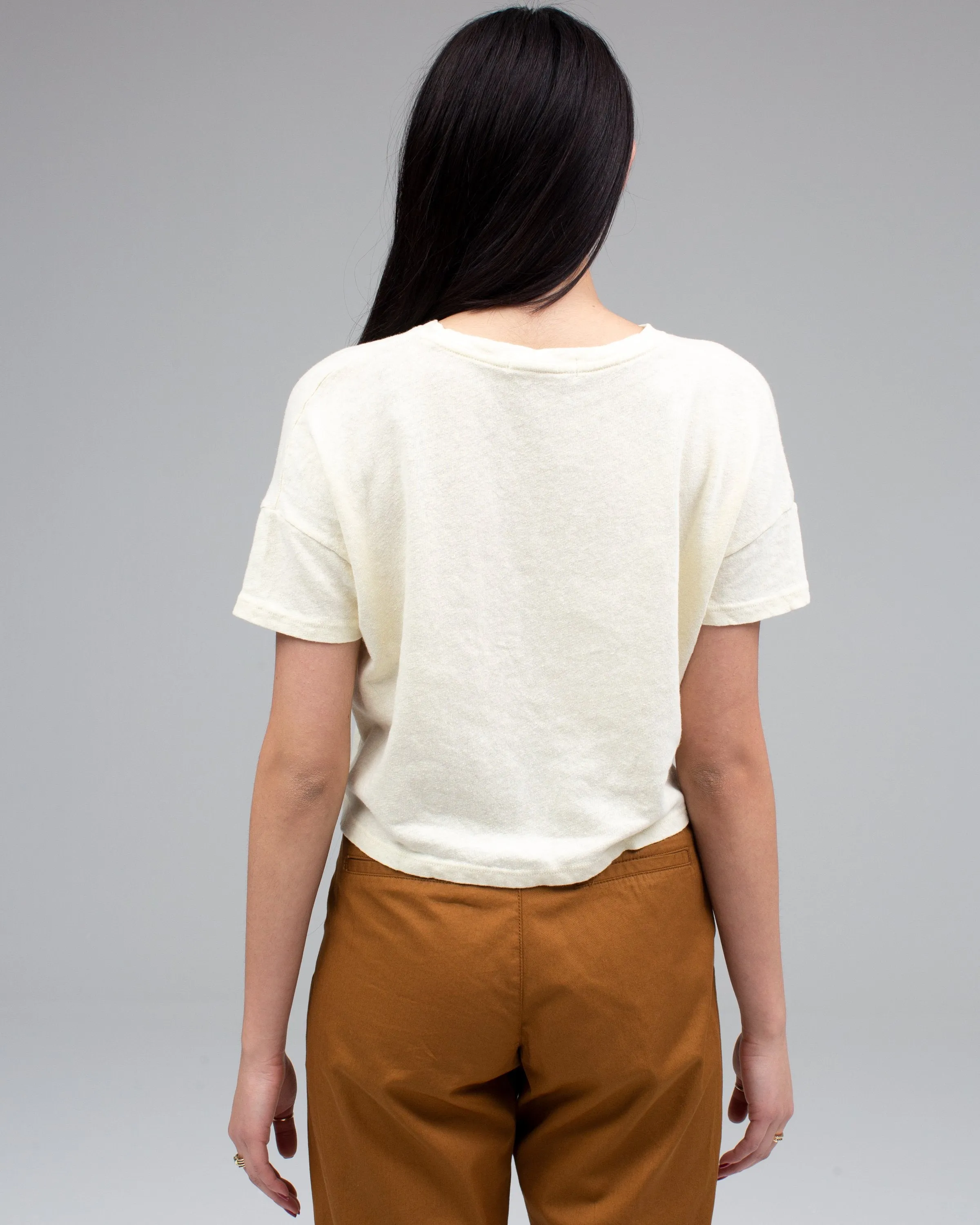 Women's Linen Crop Tee