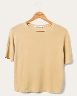 Women's Linen Crop Tee
