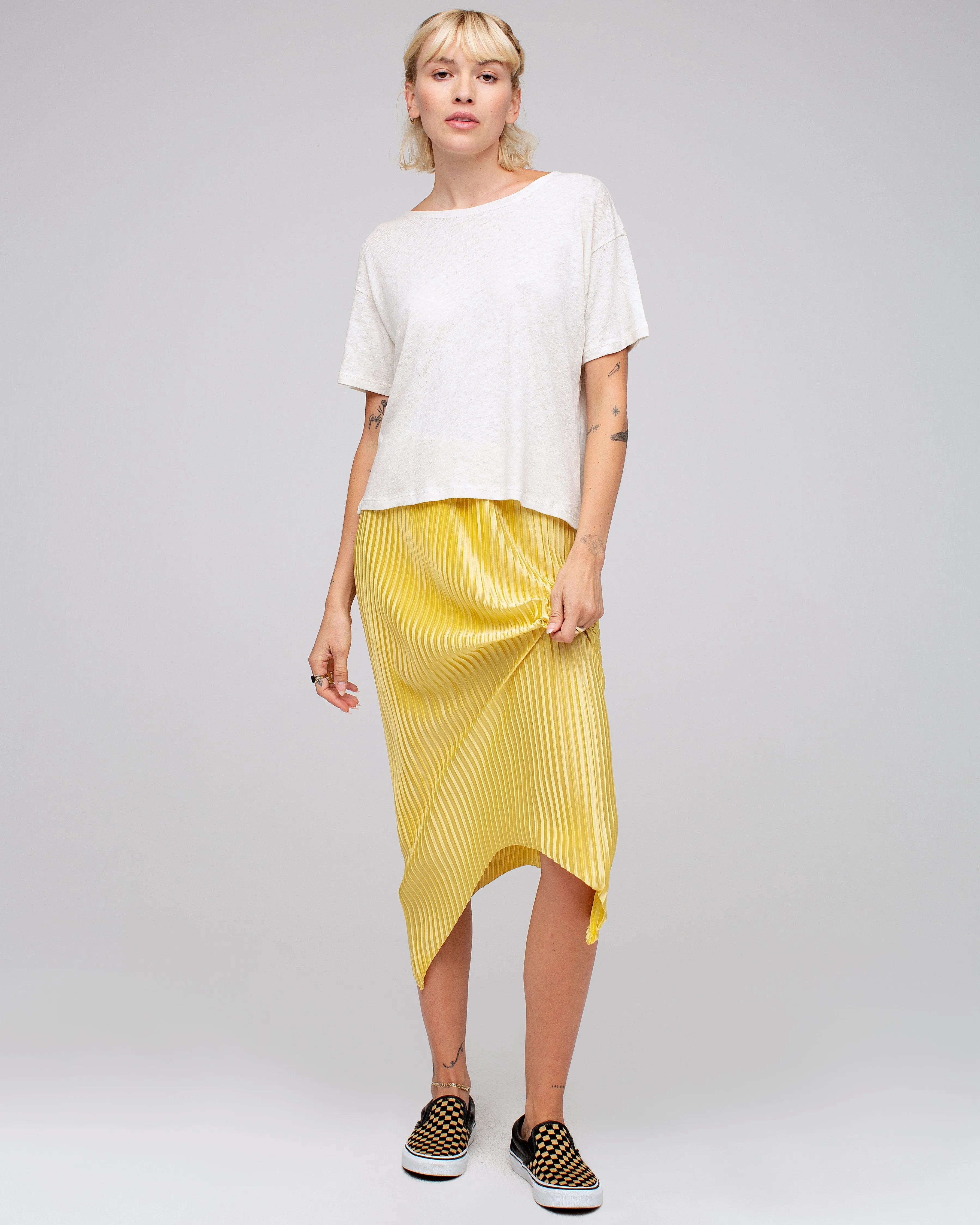 Women's Linen Crop Tee