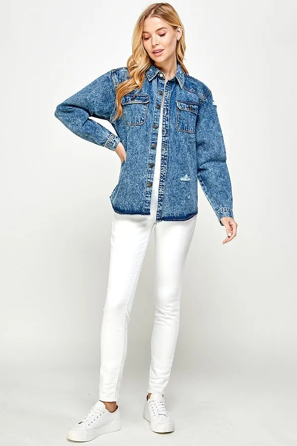 Women's Long Sleeve Denim Shirts