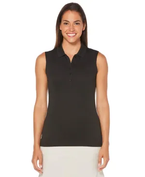 Womens Micro Hex Solid Polo