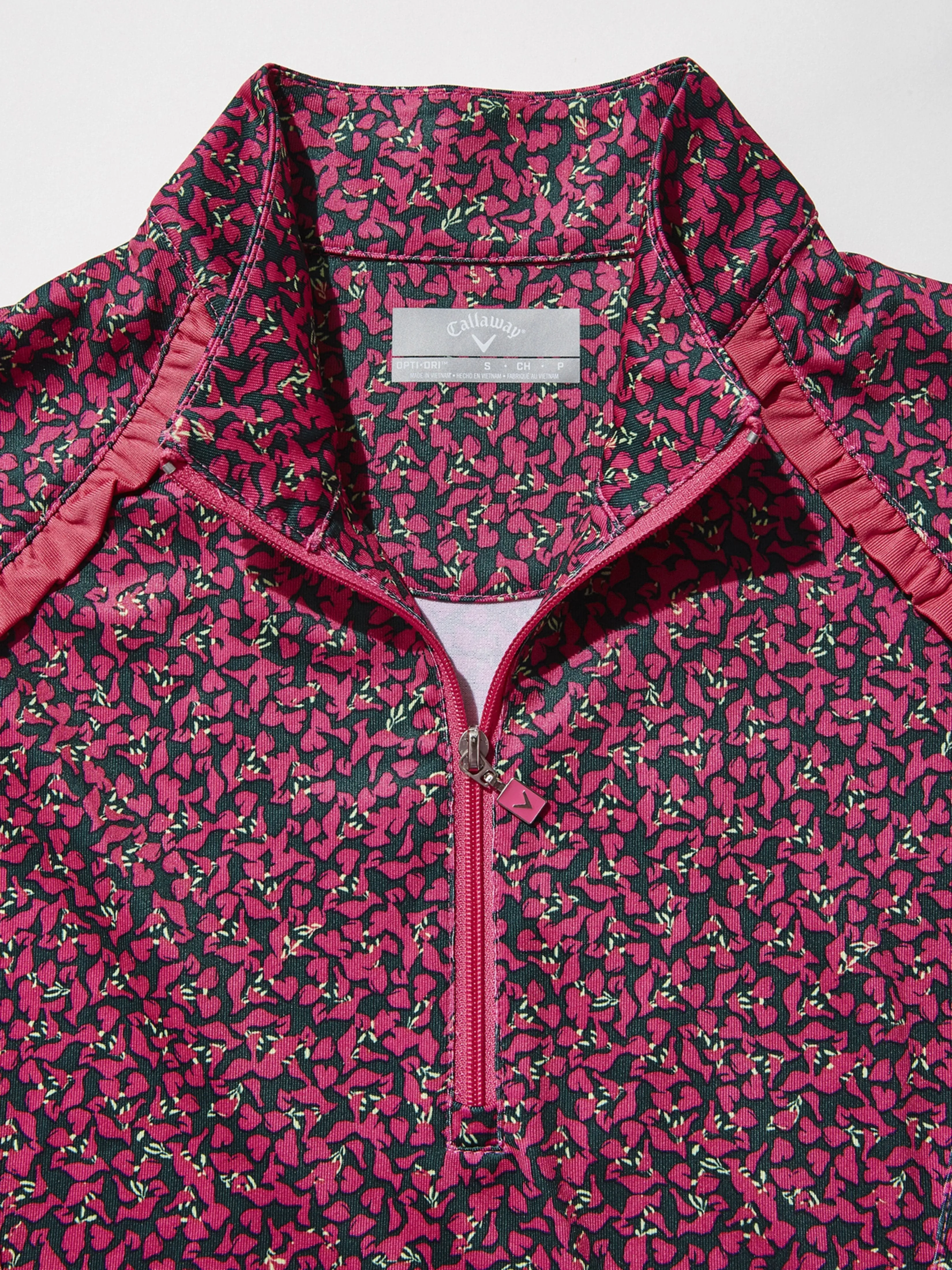 Womens Mini Floral Print Polo