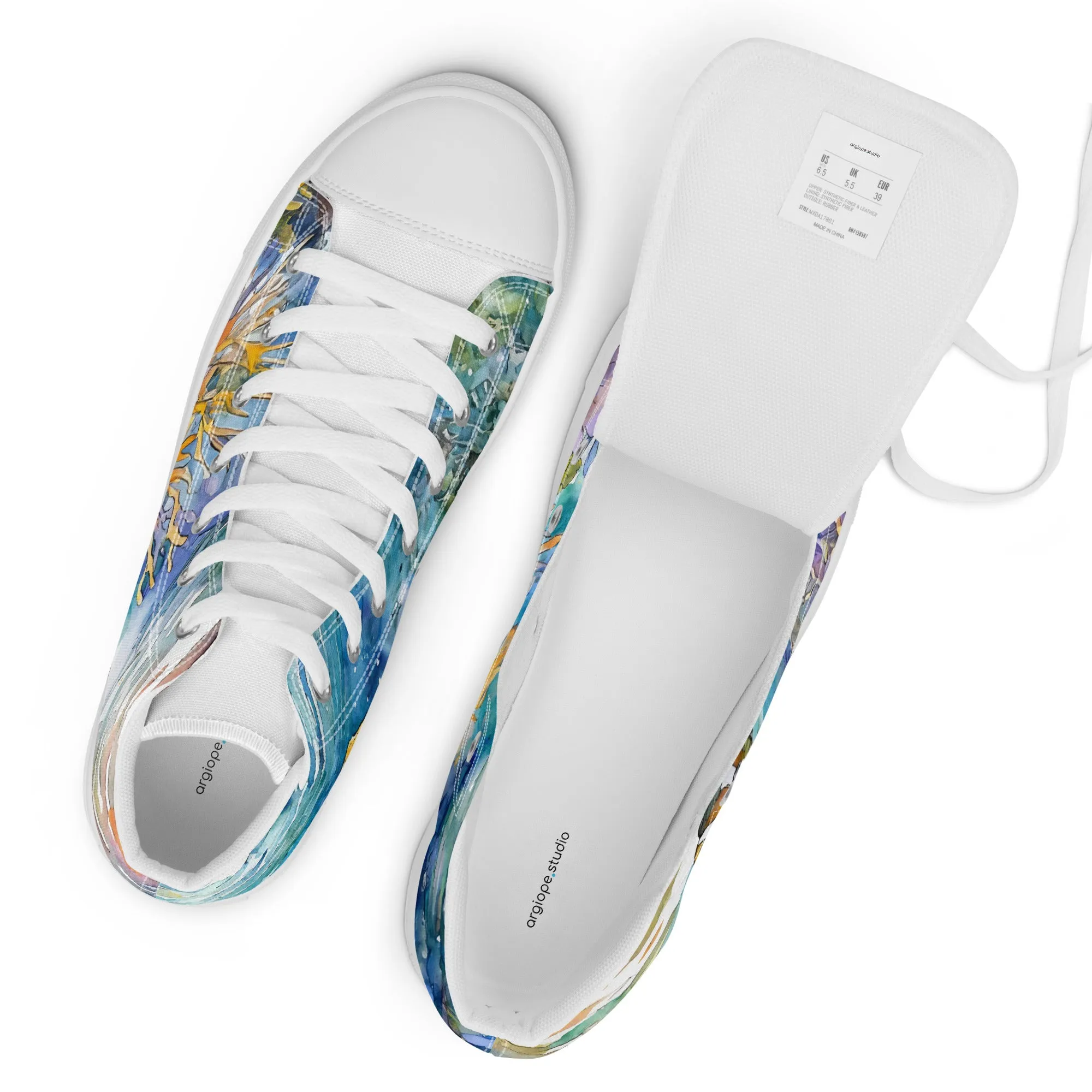 Women's Ocean Watercolor High Tops