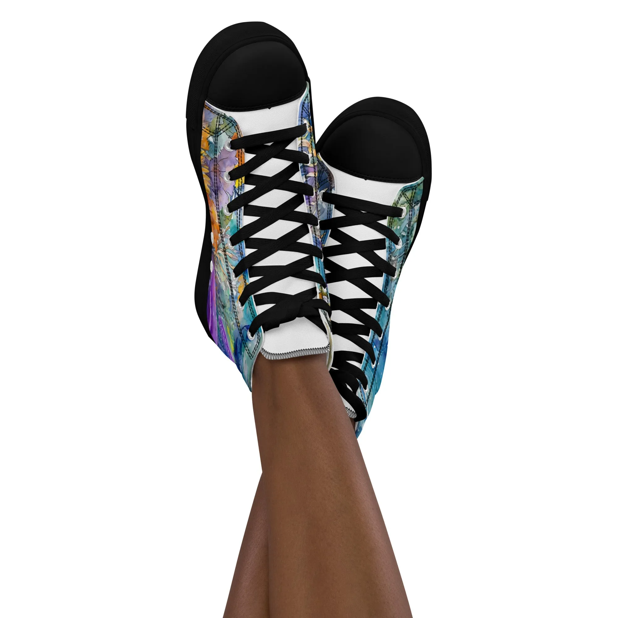 Women's Ocean Watercolor High Tops