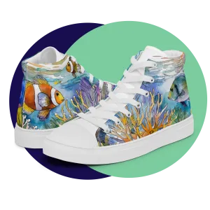 Women's Ocean Watercolor High Tops