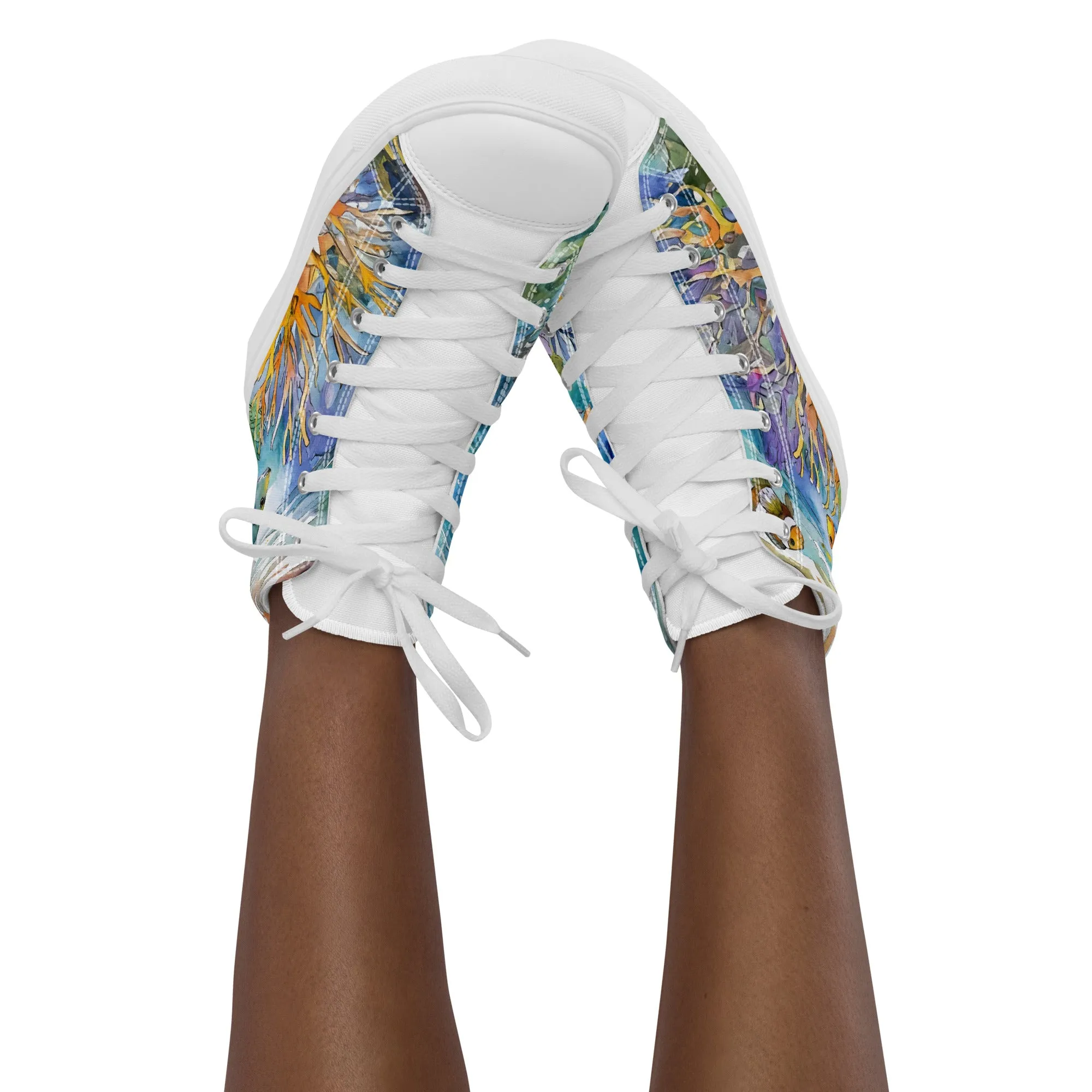 Women's Ocean Watercolor High Tops