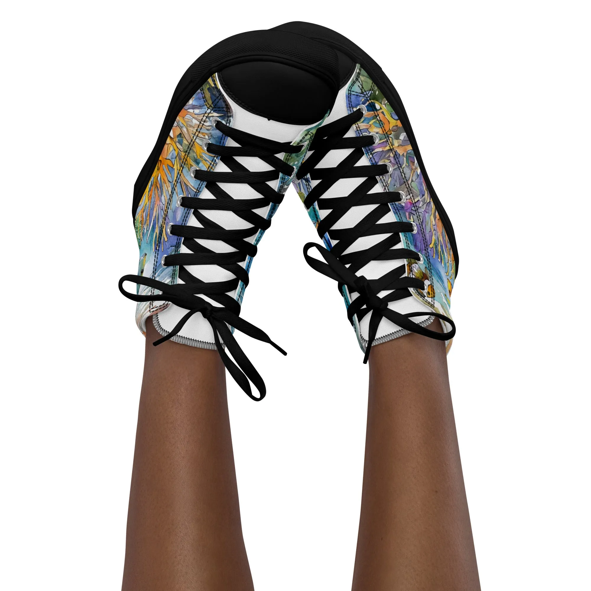 Women's Ocean Watercolor High Tops