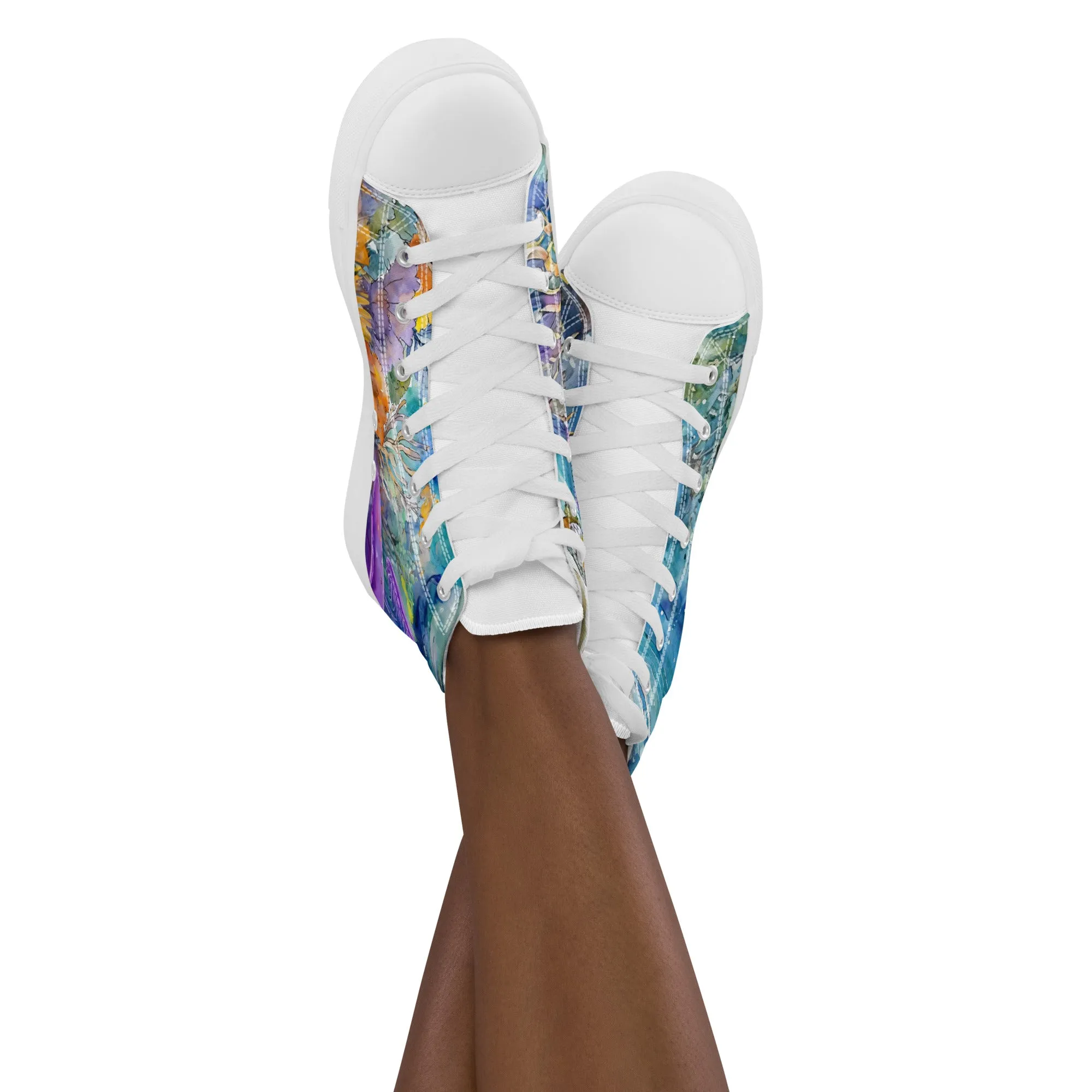 Women's Ocean Watercolor High Tops