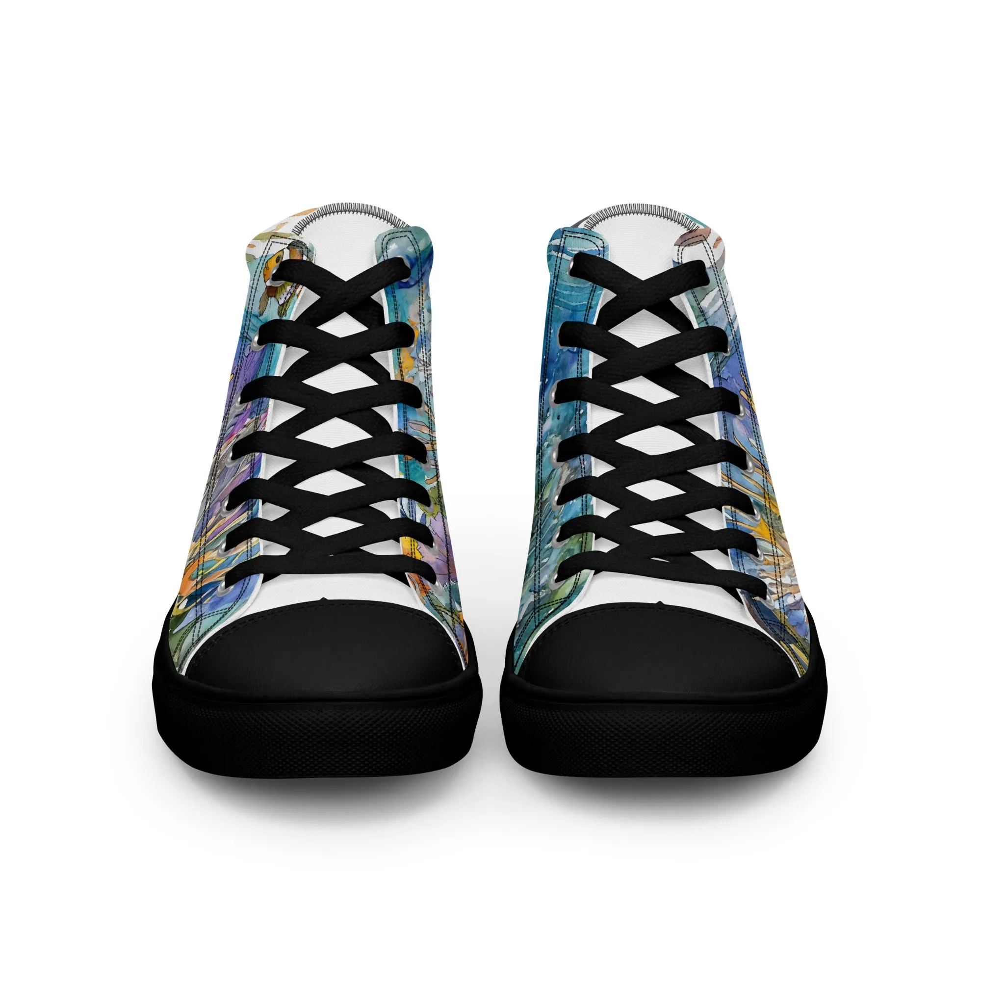 Women's Ocean Watercolor High Tops