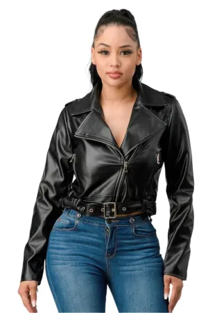 Women's Pu Leather Jacket