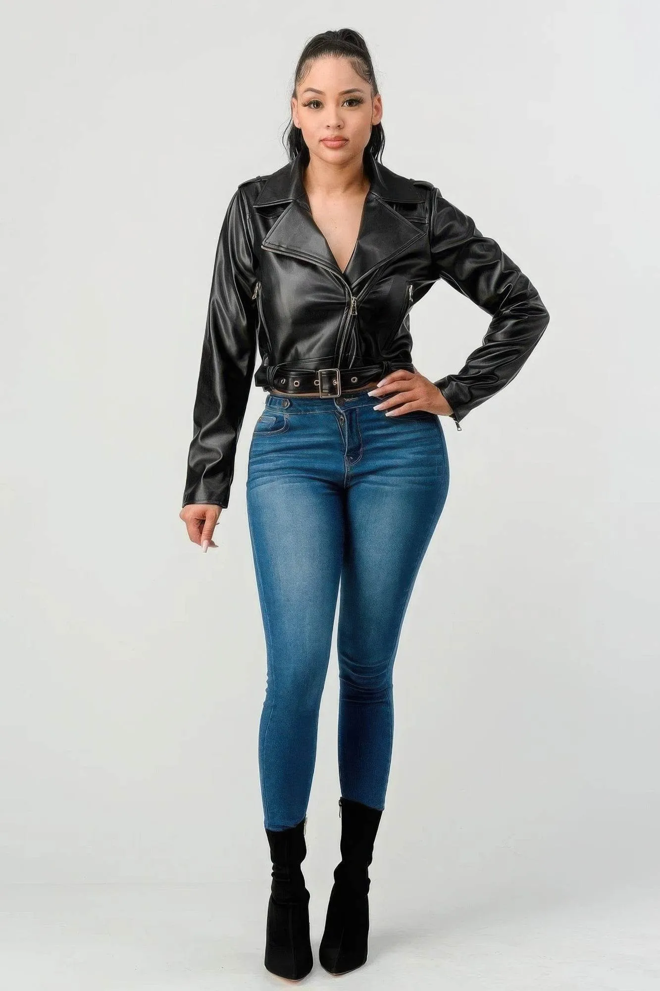 Women's Pu Leather Jacket