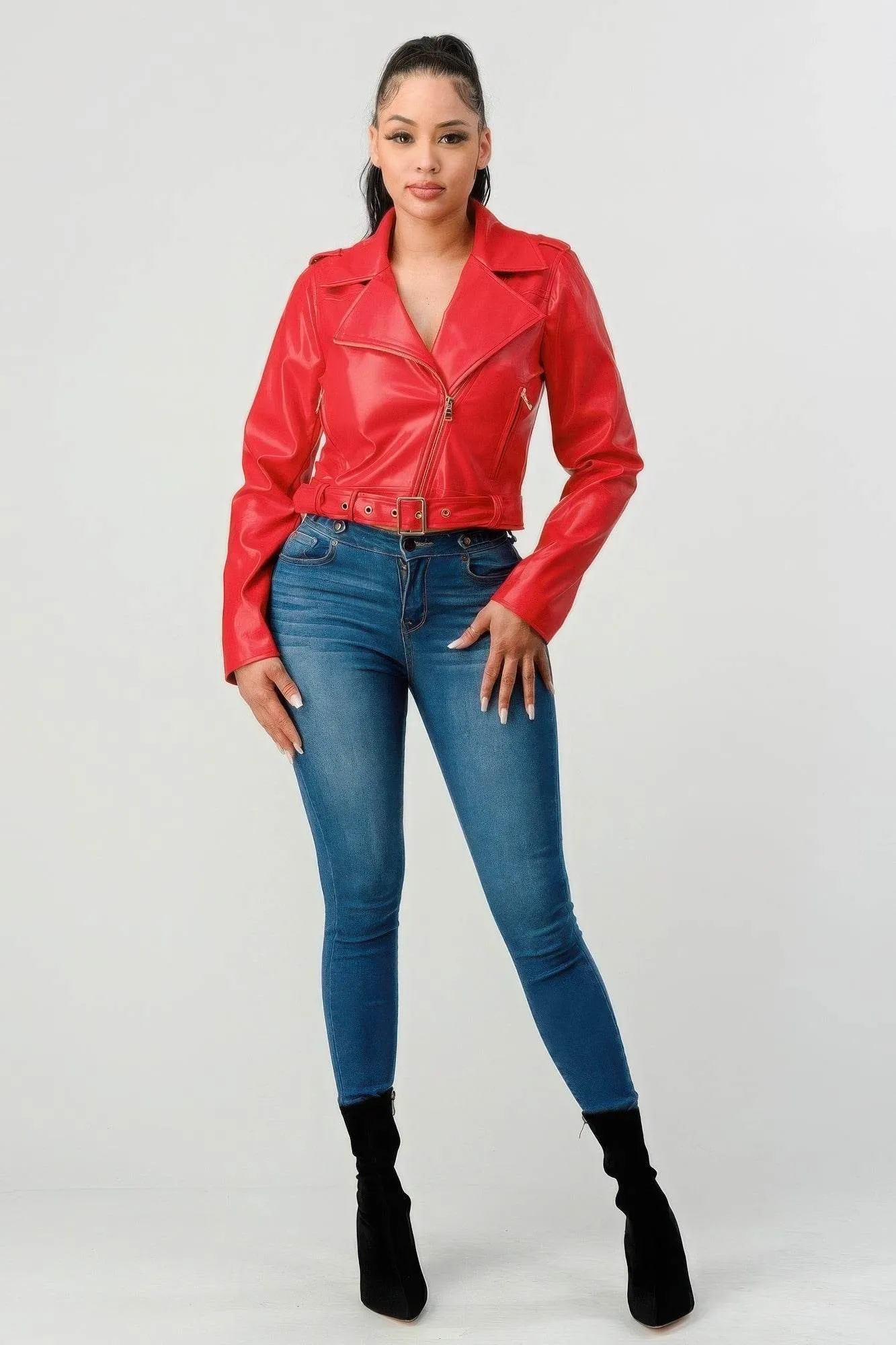 Women's Pu Leather Jacket