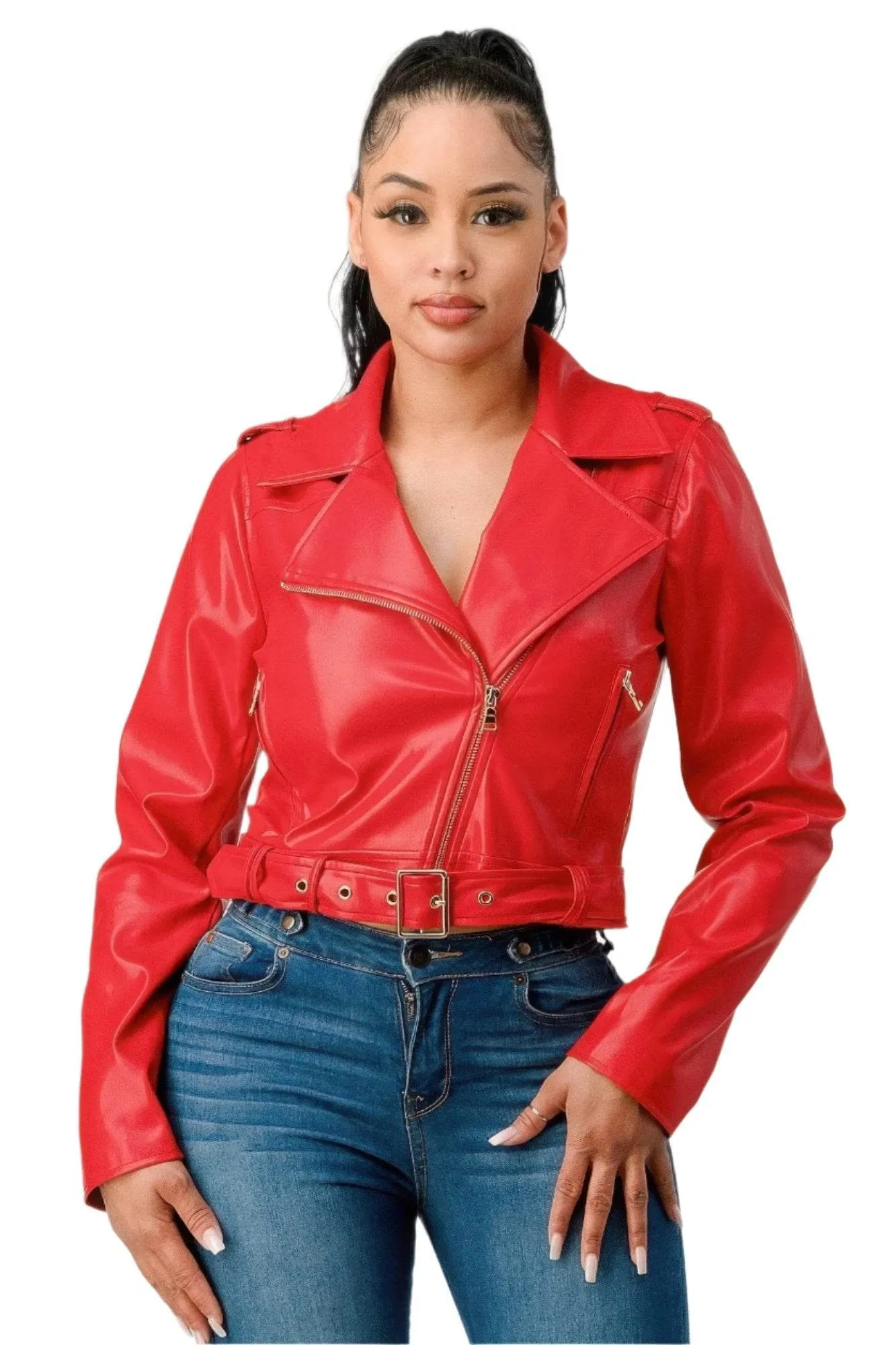 Women's Pu Leather Jacket