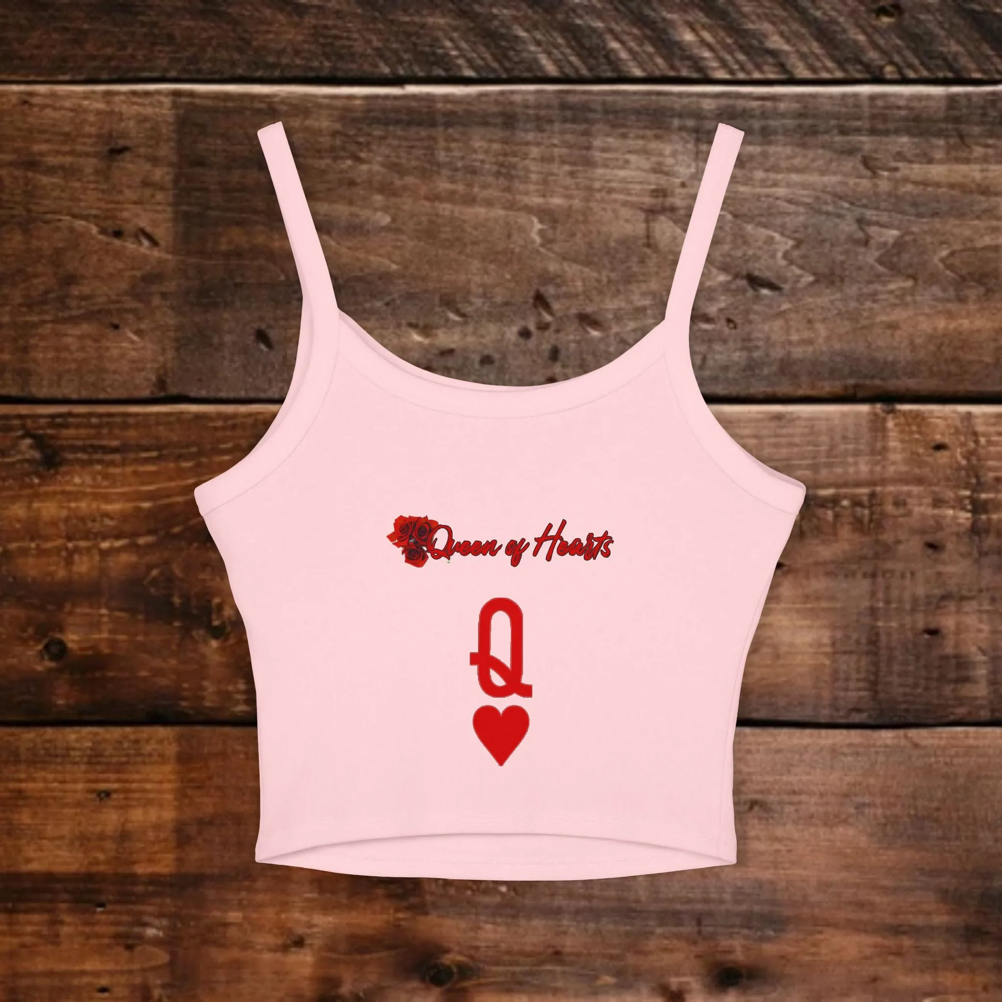 Women's Queen of Hearts Graphic Spaghetti Strap Tank Top
