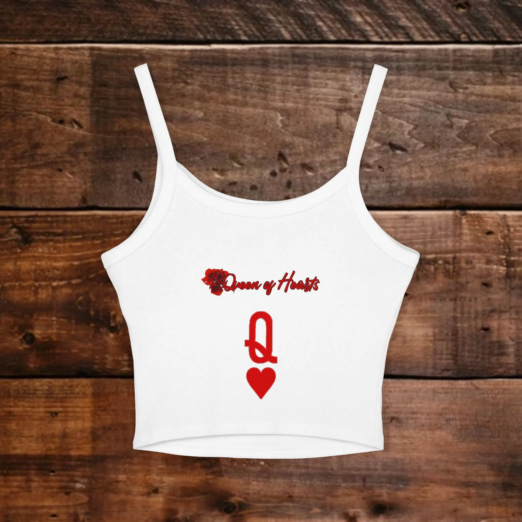 Women's Queen of Hearts Graphic Spaghetti Strap Tank Top