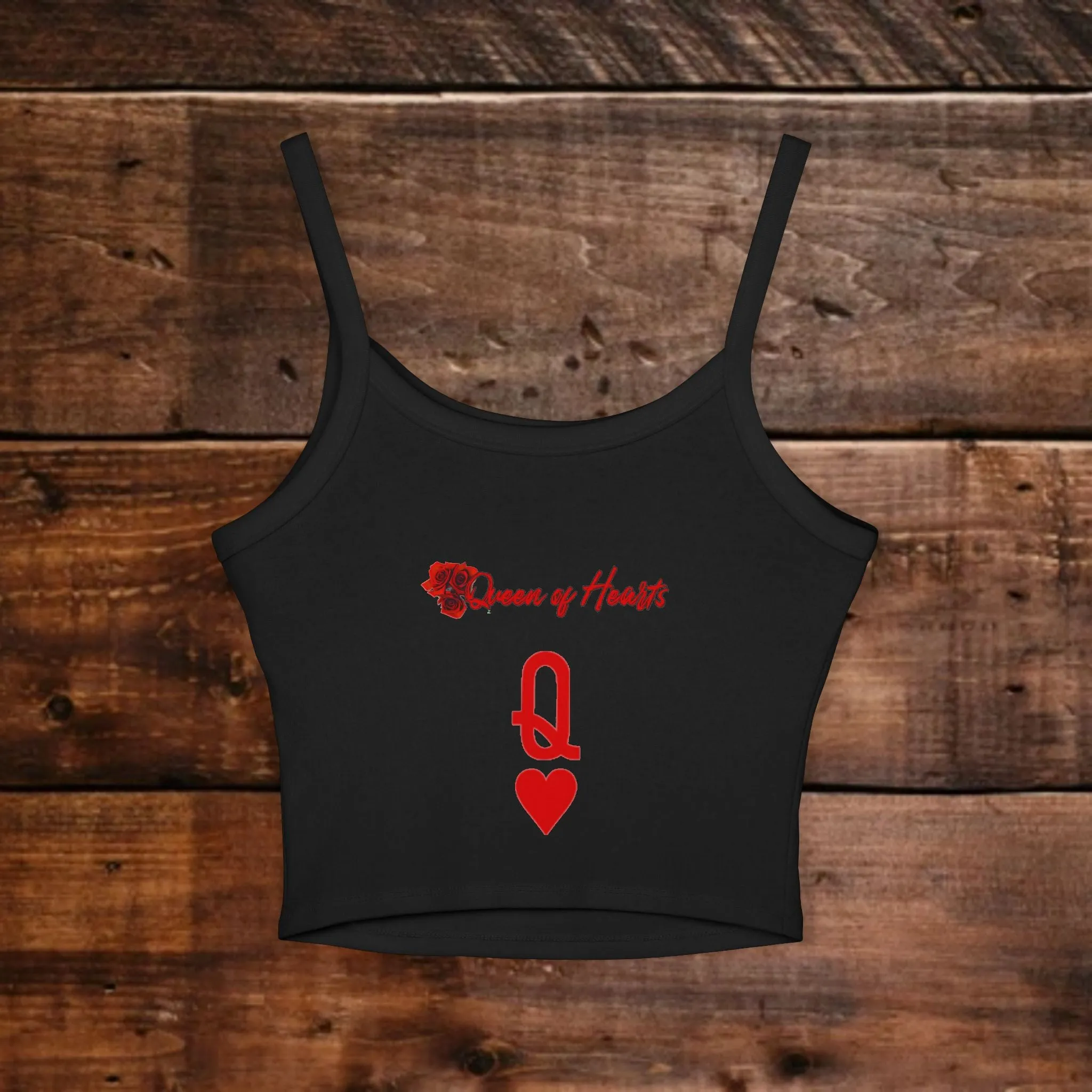 Women's Queen of Hearts Graphic Spaghetti Strap Tank Top