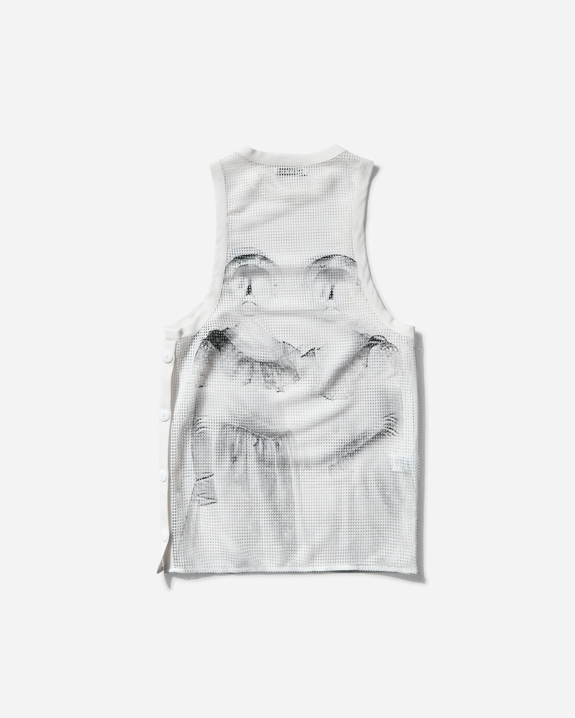 Women's "JR" Mesh Sleeveless Top White