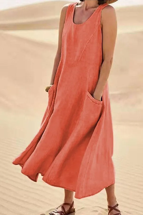 Women's Sleeveless Cotton Dress