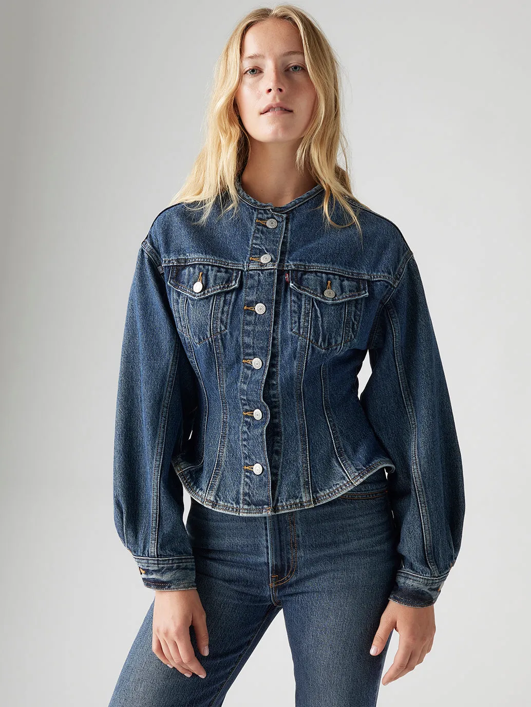 Women's Solid Dark-Blue Round Neck Top