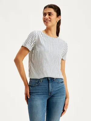 Women's Striped Round Neck Top