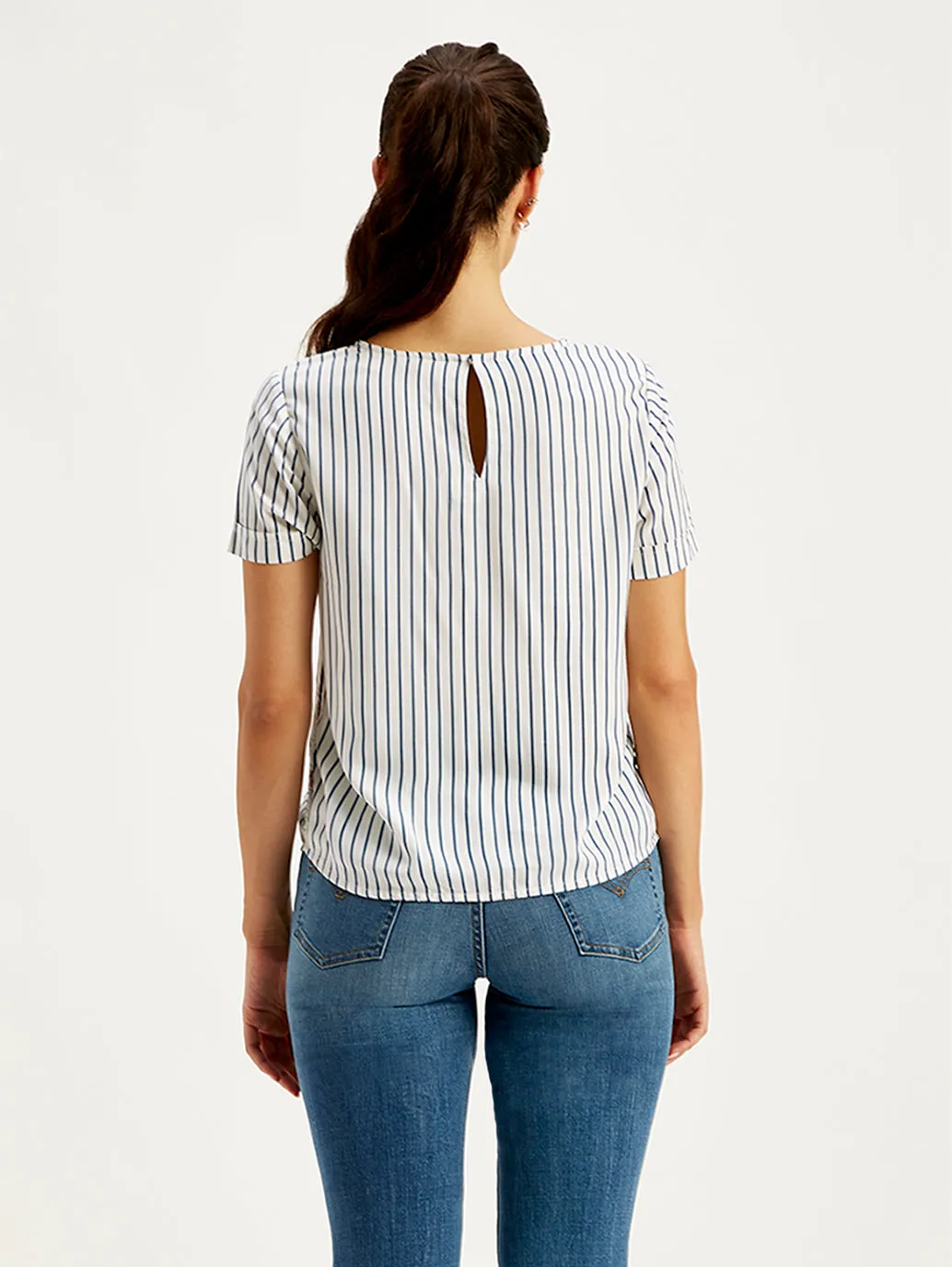 Women's Striped Round Neck Top