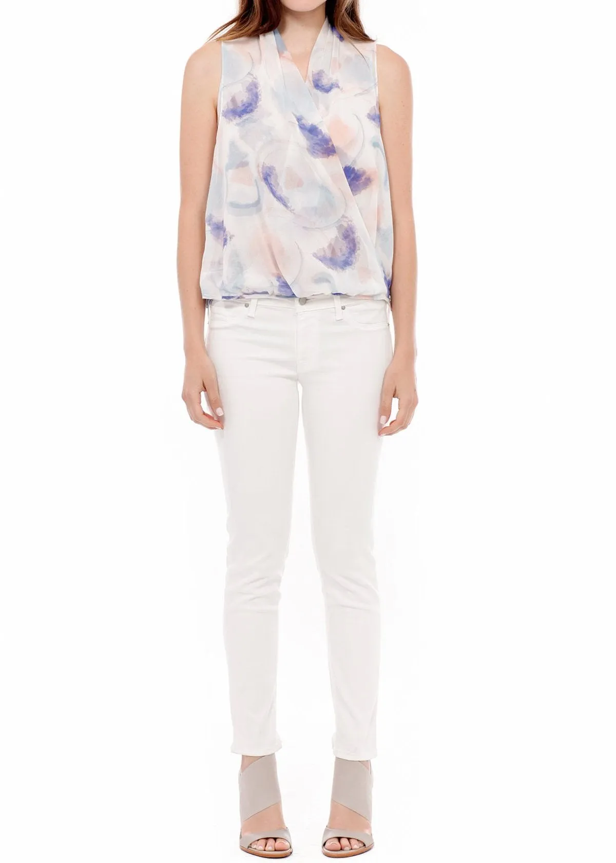Women's Surplice Sleeveless Blouse