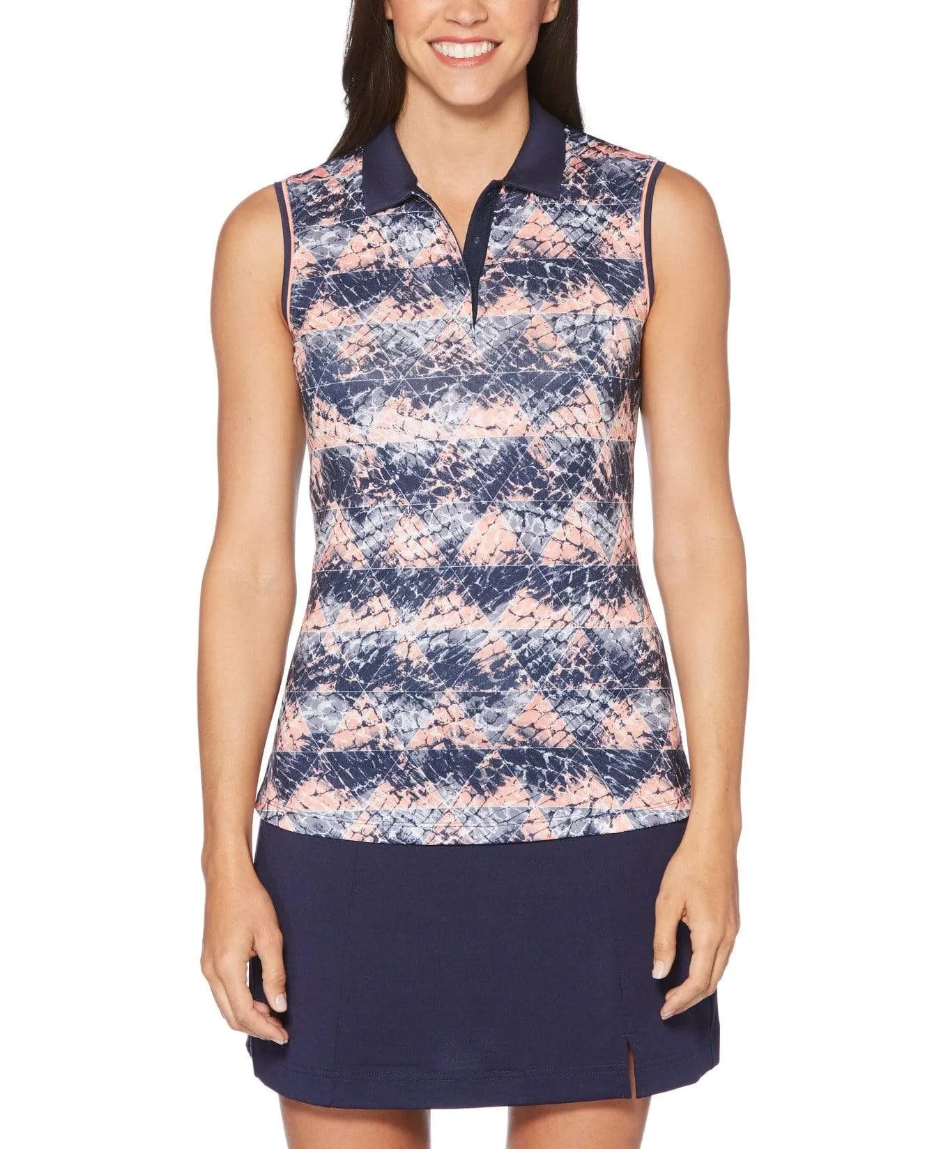 Womens Ventilated Trilogy Print Polo