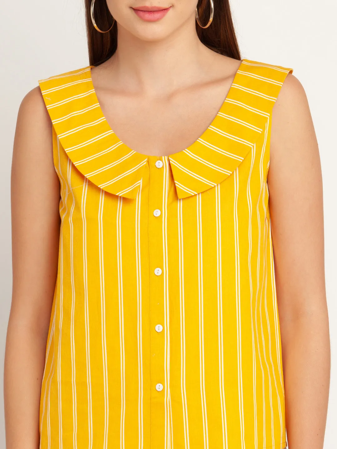 Yellow Printed Layered Top