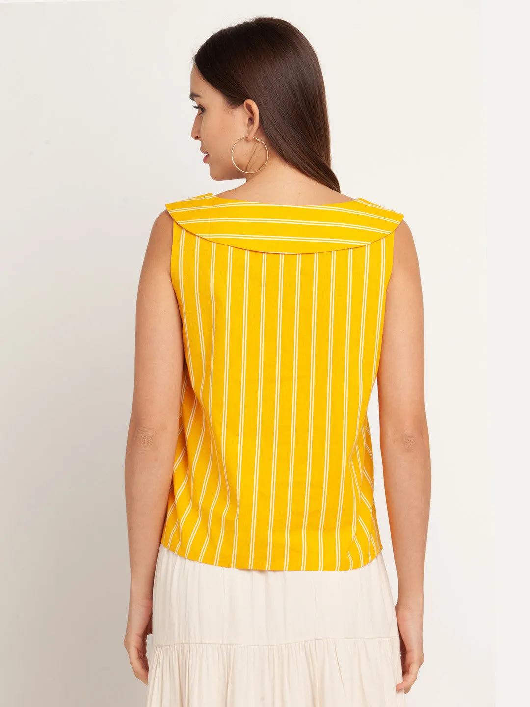 Yellow Printed Layered Top