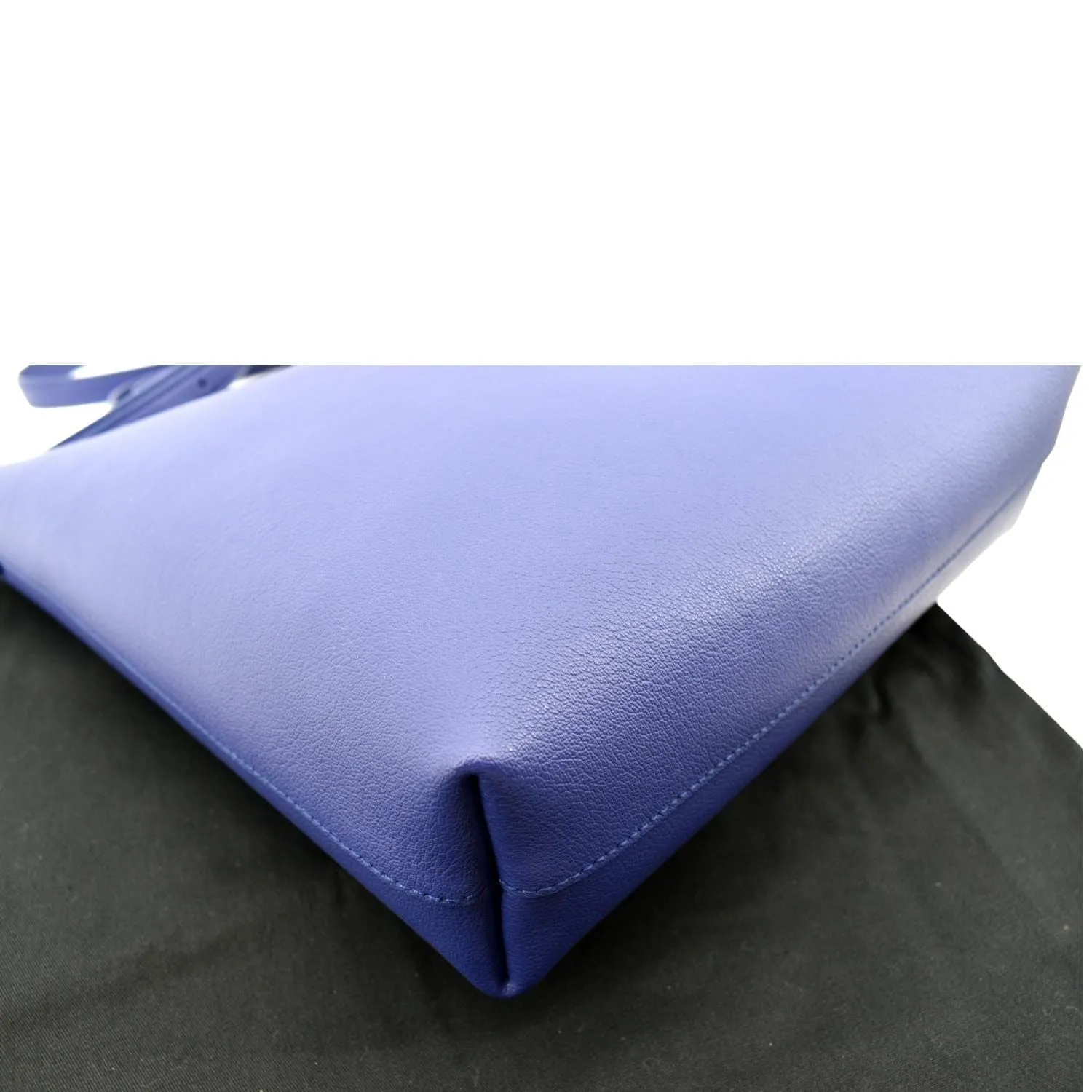 YVES SAINT LAURENT Toy Supple Leather Shopping Tote Bag Purple