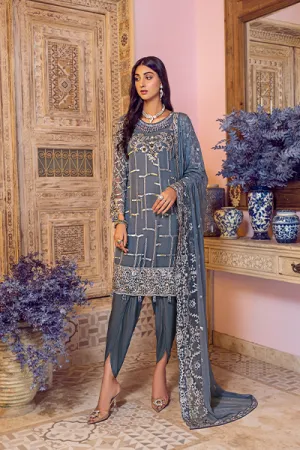 ZQ 01 | Zebtan Zarqon Luxury Bridal Collection Vol 6 2021 | Unstitched Embroidered Chiffon Suits
