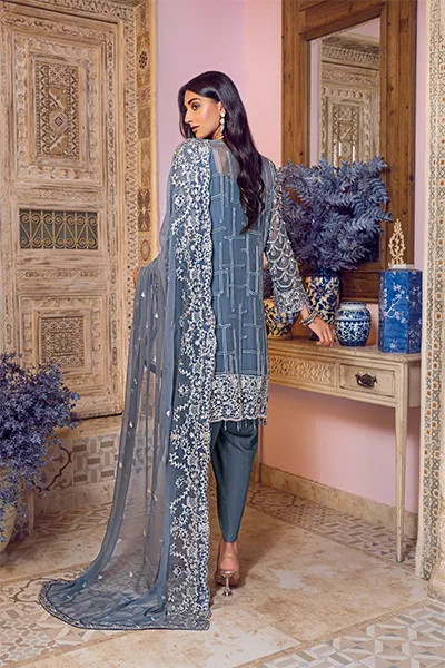 ZQ 01 | Zebtan Zarqon Luxury Bridal Collection Vol 6 2021 | Unstitched Embroidered Chiffon Suits